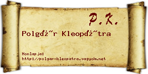 Polgár Kleopátra névjegykártya